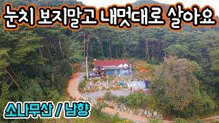 G1336 나홀로! 전망좋은 독립적인 전원주택/해발350m남향/황토아궁이구들방/면소재지 6분/영월읍내 25분/급매물1억8,800/영월부동산/시골집매매