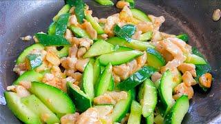 黄瓜做法 黄瓜炒鸡丁 超简单糖尿病健康食谱 How to Make Diced Chicken with Cucumber Weight Loss Recipes