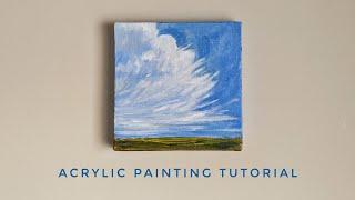 Painting clouds with acrylic paints| Tutorial| Art by Taqwa