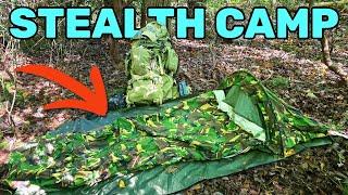 Stealth Camping In A Dutch Army Hooped Bivy | SOLO Overnighter In Cool Weather | Bushcraft Skills