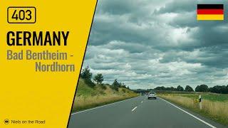 Driving in Germany: Bundesstraße B403 from Bad Bentheim to Nordhorn