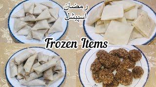 Homemade Frozen items Recipes || Ramzan special Frozen items || Tasty bites with shumaila