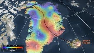 Geothermal Heat Flux Reveals the Iceland Hotspot Track Underneath Greenland