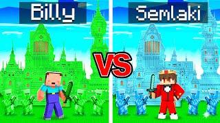 Billy SMARAGD vs Semlaki DIAMANT KÖNIGREICH Bau Challenge in Minecraft