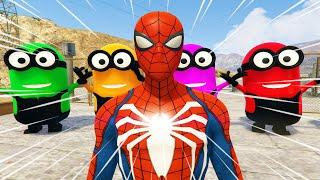 GTA 5 Epic Spider-Man Saves Minions Jumps/Funny moments ep.131