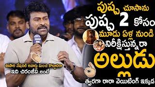 Chiranjeevi Interesting Comments About Allu Arjun Pushpa 2 Movie | Zebra Pre Release Event | Stv