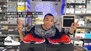 Comparing the 2023 red metallic Foamposites to the 2017 pair