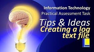 IT PAT Tips and Hints | Creating a log text file