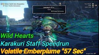 Wild Hearts Karakuri Staff Hunt: Volatile Emberplume "57 Sec" (Solo / Karakuri Staff) 