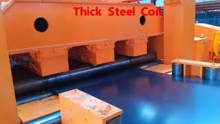 Thin steel coil cut to length line