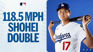 Shohei Ohtani hits a 118.5 MPH DOUBLE! | 大谷翔平ハイライト