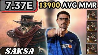 7.37e - Rank 10 Saksa BOUNTY HUNTER Hard Support Gameplay - Dota 2 Full Match Gameplay