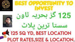 BAHRIA TOWN 125 SQ.YARD RESIDENTIAL PLOT | CHEAPEST PLOT | PROPERTY UPDATES  BY TALHA SHAHZAD PURI |