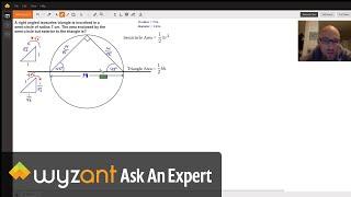 Area Inside Semicircle but Outside Inscribed Triangle