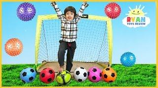 Learn Colors with Balls for Children, Toddlers, and Babies! Colours for Kids with Soccers Balls