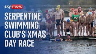 The Serpentine Swimming Club's Christmas Day race