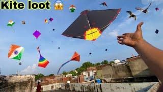 Kite looting 15 August 🪁 |  patang loot li bahut saari  |  kite looting new video | kite flying