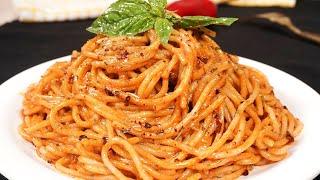 Classic Tomato Spaghetti - Spaghetti Pasta In Tomato Sauce | Easy Pasta Recipe