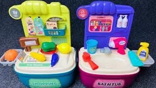 7 Minutes Satisfying with Unboxing Kitchen Shopping Play House & Bath Set Review Toys | ASMR