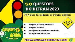 Questões da prova teorica detran 2023, prova do detran 2023, #mgsimuladosdetran2023 #detranmg2023