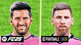 EA FC 25 vs eFootball 2025 - Famous Player Faces Comparison