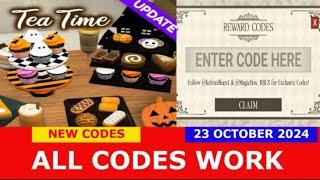 *NEW CODES* Tea Time || ROBLOX Dessert Buffet | ALL CODES | OCTOBER 23, 2024