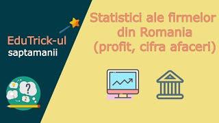 Statistici ale firmelor din Romania: istoric companii, cifra afaceri, profit net