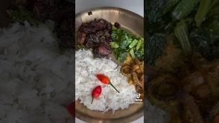 Nepali Food #nepalifood #dalbhat #karela #bittergourd #nepalifoodiemom #rayosaag #bhutuwa