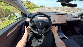 Tesla Model Y LR RWD Test Drive POV - Ambience Binaural Sound