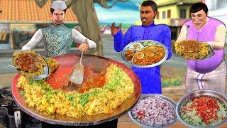 Lalchi Tawa Pulao Wala Cooking Famous Tawa Pulao Indian Street Food Hindi Kahani Hindi Moral Stories