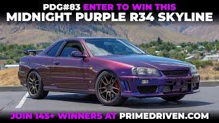 Win This JDM LEGEND: Midnight Purple 3 Nissan Skyline R34! Crazy Color Shifting Paint - STUNNING!