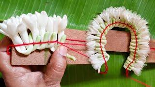 sampangi flower veni/Gajra/DIY flower garland/oneside pellipoolajada/tuberose flower garland/mala