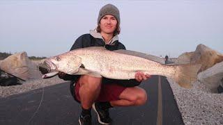 Catching Big Fish Off A Dangerous Rockwall