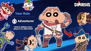 Shinchan Became Adventurer In Super Sus  | Shinchan Playing Among Us 3D | Funny Game 