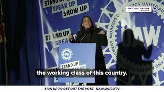 FULL SPEECH: AOC at GOTV Rally with UAW in Detroit, MI