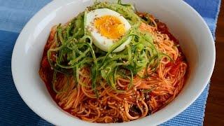 Spicy mixed noodles (Bibimguksu:비빔국수)