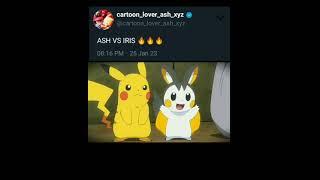 ASH VS IRIS  #pokemon #viral #trending #ash #pikachu #shorts #POKEBURST