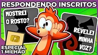  ESPECIAL DE 1M DE INSCRITOS DO MACAQUINHO | Respondendo inscitos | mostrei minha voz? #macaquiz