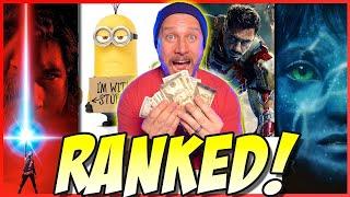 All 52 Billion Dollar Earning Movies Ranked!