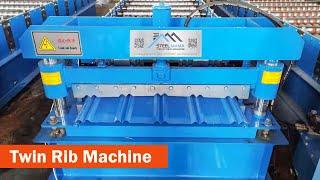 [steelmama]Twin rib roofing sheet roll forming machine maquina para hacer techo zinc