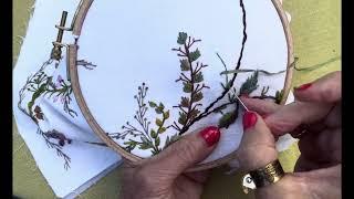 Snippets of my stitching life - a few more leaves in my garden #embroidery