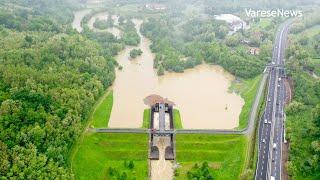 Maltempo, si chiude la diga di Gurone: Allagamento controllato per "salvare" la Valle Olona