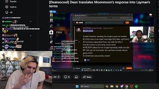 xQc Reacts to Dean translating Moonmoon's Response into Layman's terms