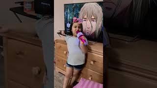 Adorable Kid's Karaoke Performance with Toy Microphone#kidssinging #karaoke