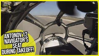 BEST VIEW in the World! Antonov 12 Navigator's Seat during BEAUTIFUL Valencia Takeoff! [AirClips]