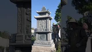 Mộ hai mái đao đá xanh rêu đẹp lung linh. ĐT: 0971.232.141