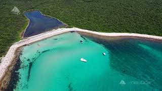 Bay Slatina, island Olib (Croatia) Aerial video