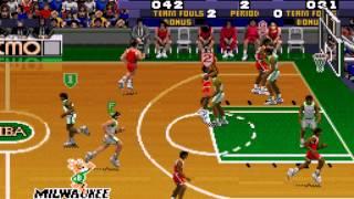 Tecmo Super NBA Basketball (SNES / Super Nintendo) - Vizzed.com GamePlay