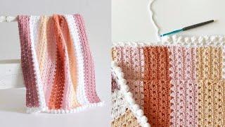 Crochet Modern Boho Granny Blanket Tutorial