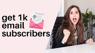  How To Get Your First 1k Email Subscribers - Organic Email Marketing Tips For Beginners